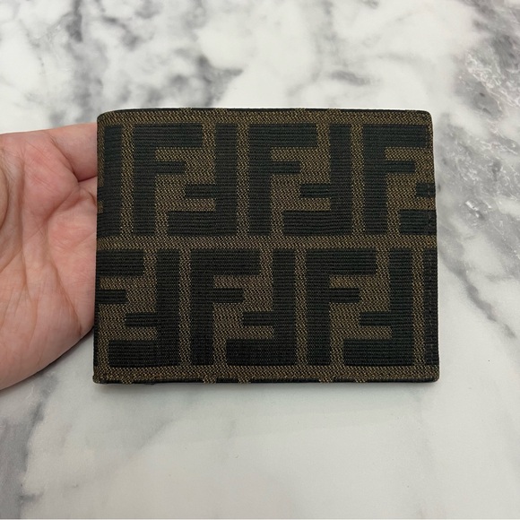 Vintage Fendi | Men’s Bifold Cloth Canvas Wallet - Picture 1 of 11